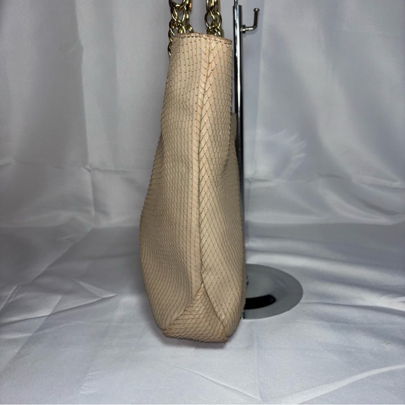 Cynthia Rowley Snakeskin Leather Tote Bag with Chain & Leather Straps - Picture 4 of 13